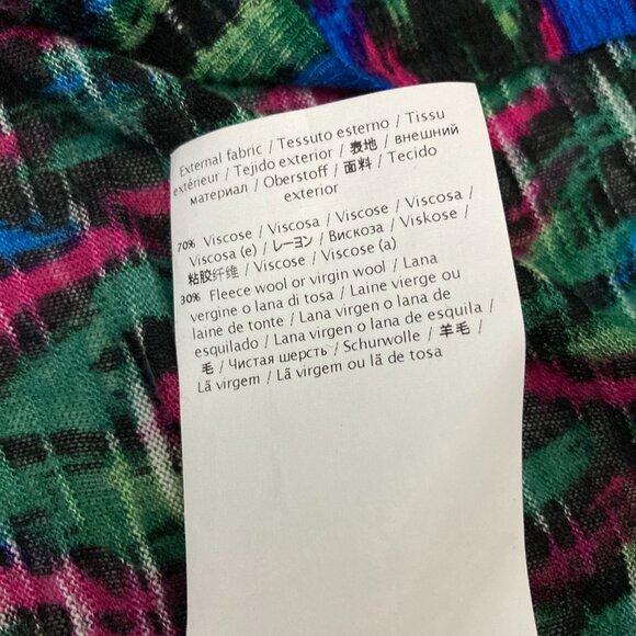 M Missoni Multicolor Patterned Top Size M Viscose Wool Long Sleeve Lightweight - Picture 10 of 12